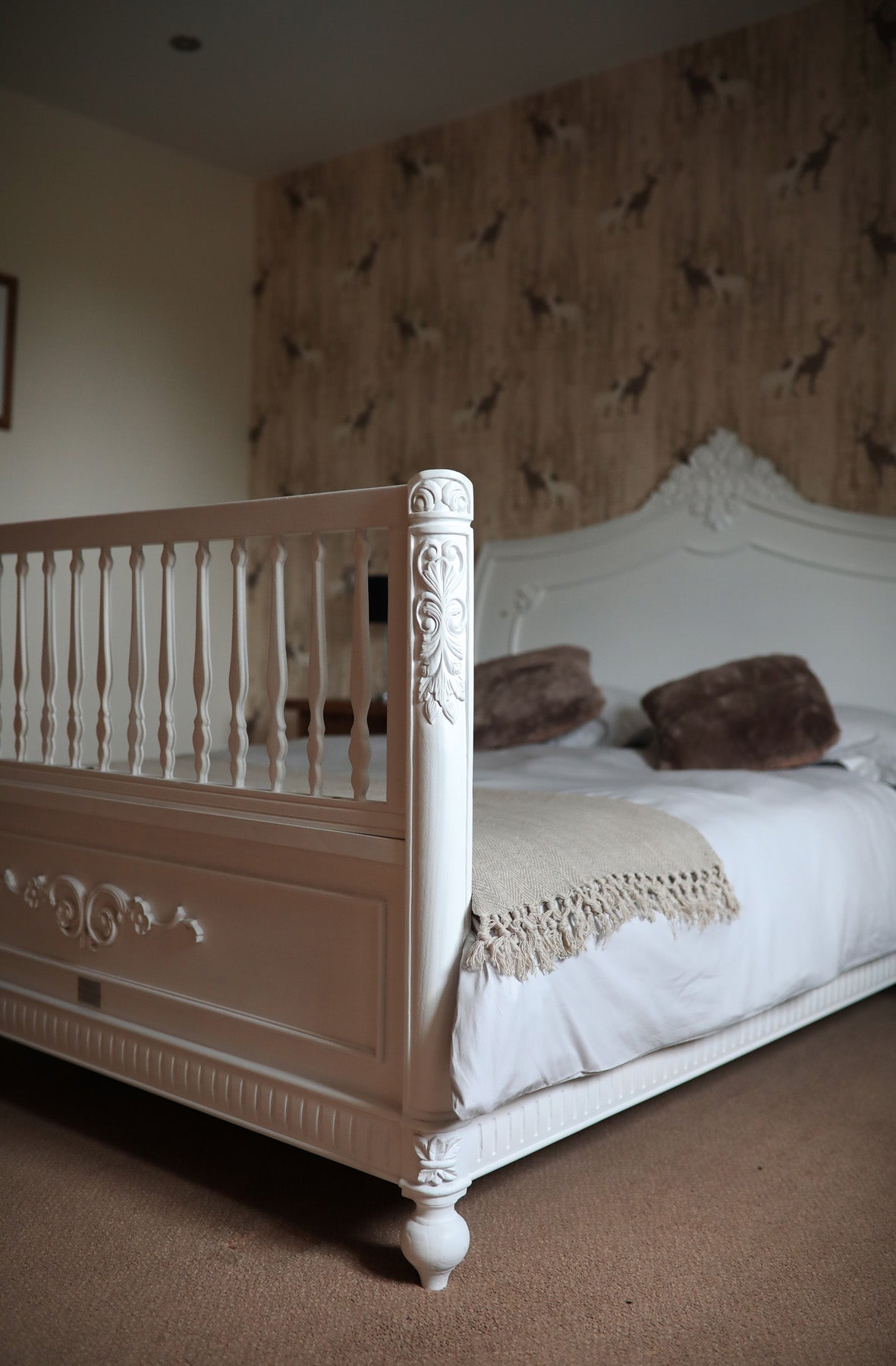 Louis French Cot Bed in White. Free Delivery & Assembly.